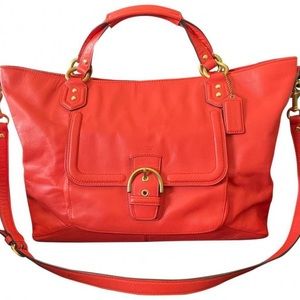 CAMPBELL IZZY Hot orange Coach bag